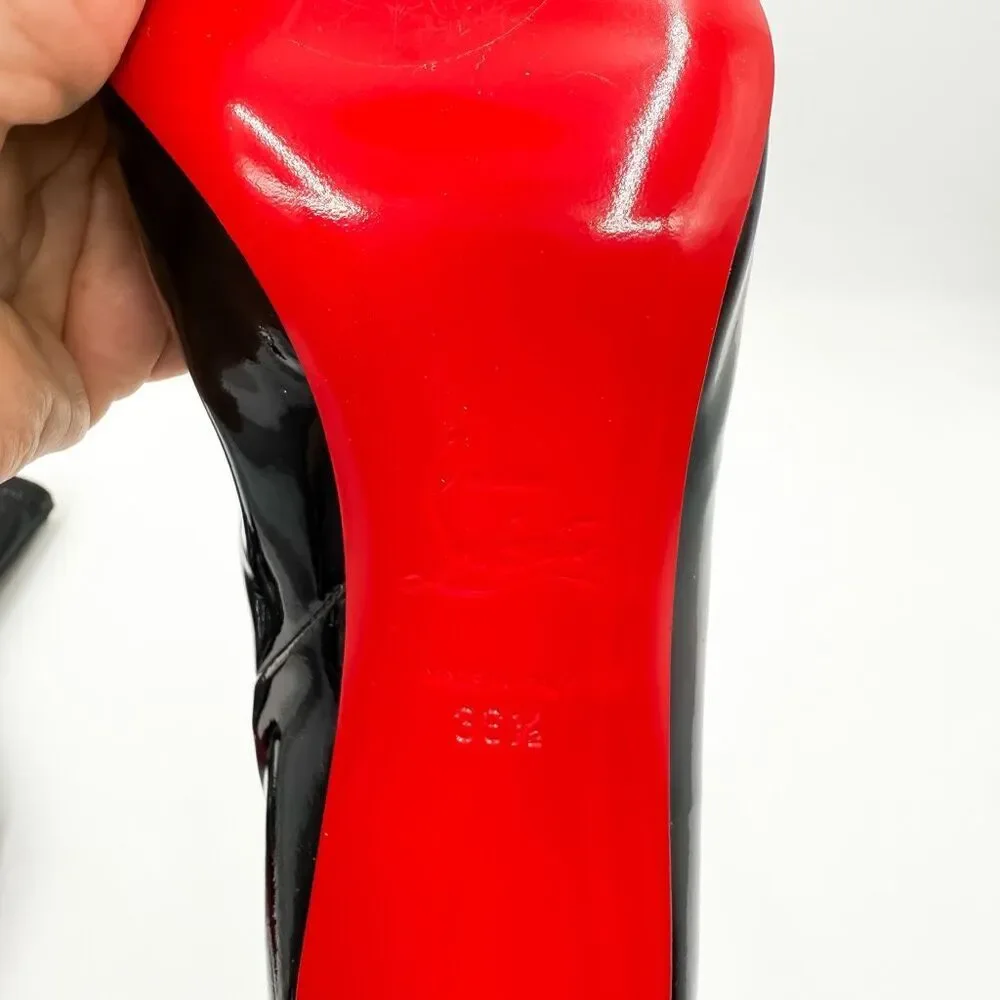 Christian Louboutin x Marvel Patent Leather Embellished Boots EU 36.5 US 6.5